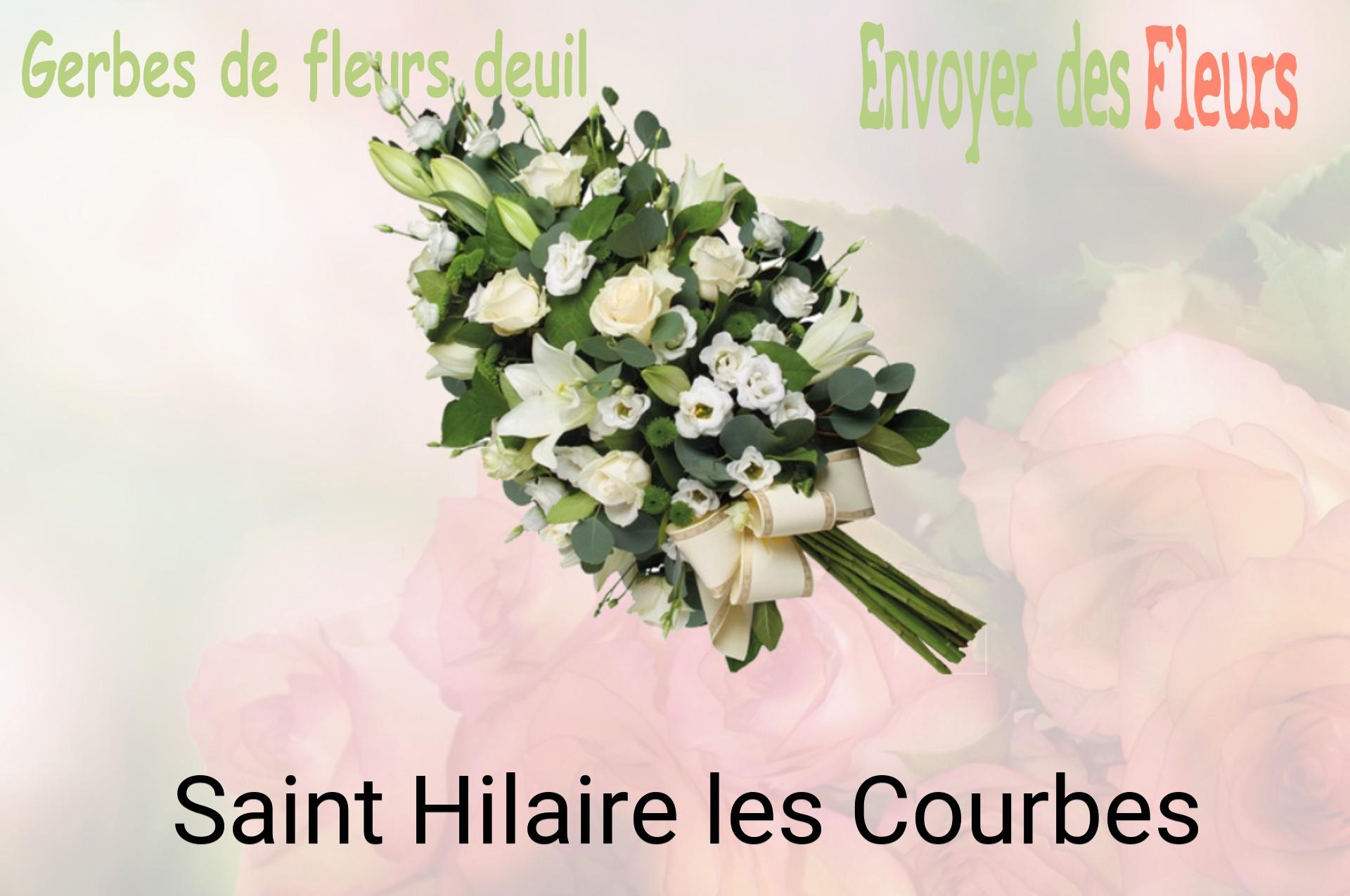 Gerbe de fleurs de deuil livrée à Saint-Hilaire-les-Courbes
